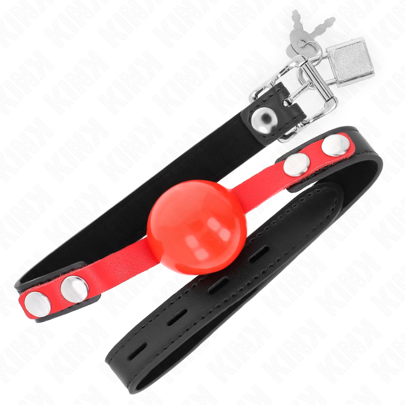 KINK COLLAR & GAG Balle Tpe Souple 4 Cm Gag Modèle 4 60 X 2 Cm Réglable 37-... — vue détaillée