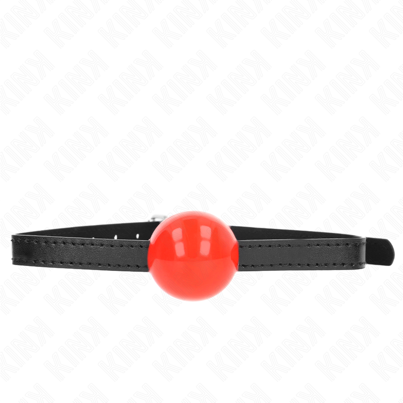 KINK COLLAR & GAG Balle Solide Simple Rouge 4 Cm Bag 65 X 1,5 Cm - Aura Intime