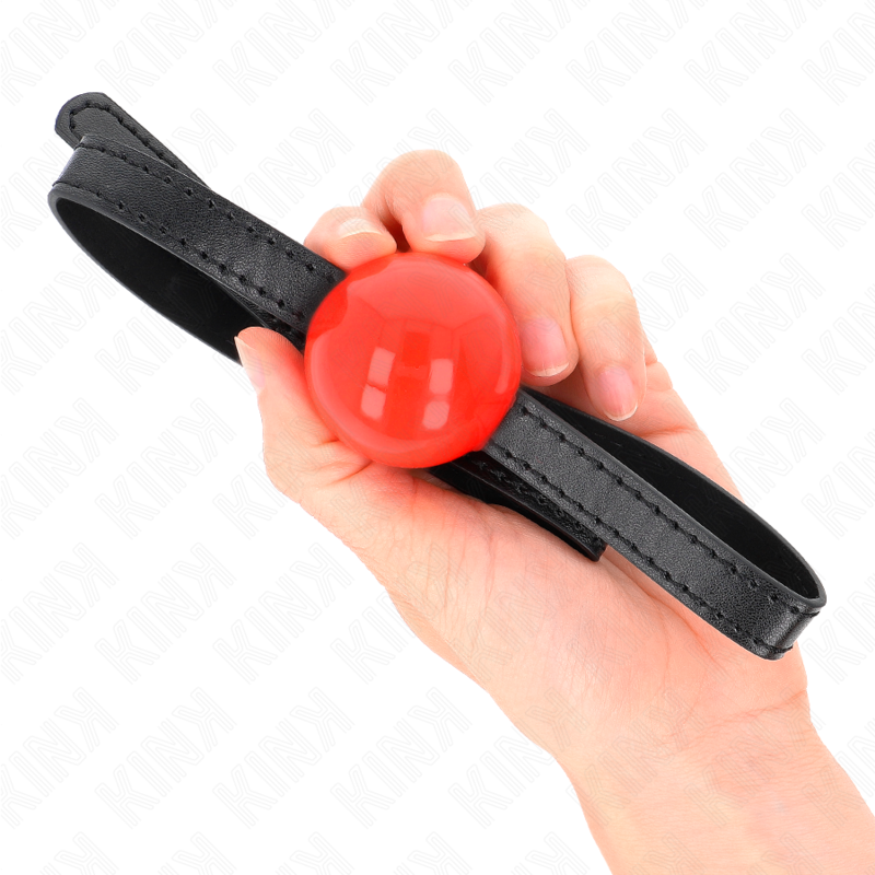 KINK COLLAR & GAG Balle Solide Simple Rouge 4 Cm Bag 65 X 1,5 Cm — vue arrière