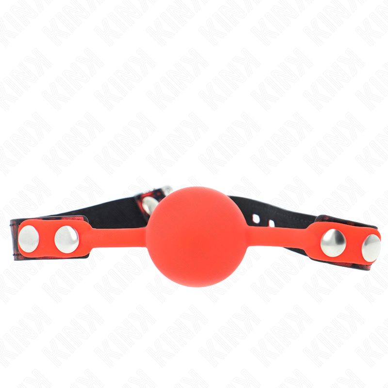 KINK COLLAR & GAG Modèle 2 Bille Silicone 4 Cm Bag Serrure 60 X 2 Cm - Aura Intime