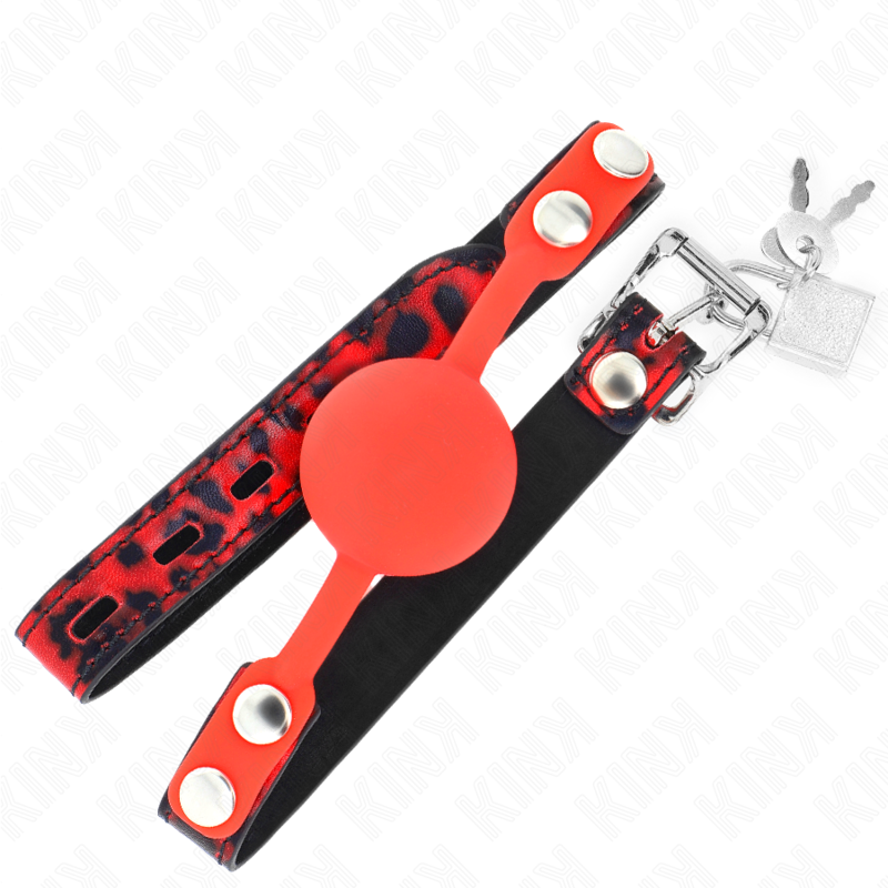 KINK COLLAR & GAG Modèle 2 Bille Silicone 4 Cm Bag Serrure 60 X 2 Cm — vue détaillée