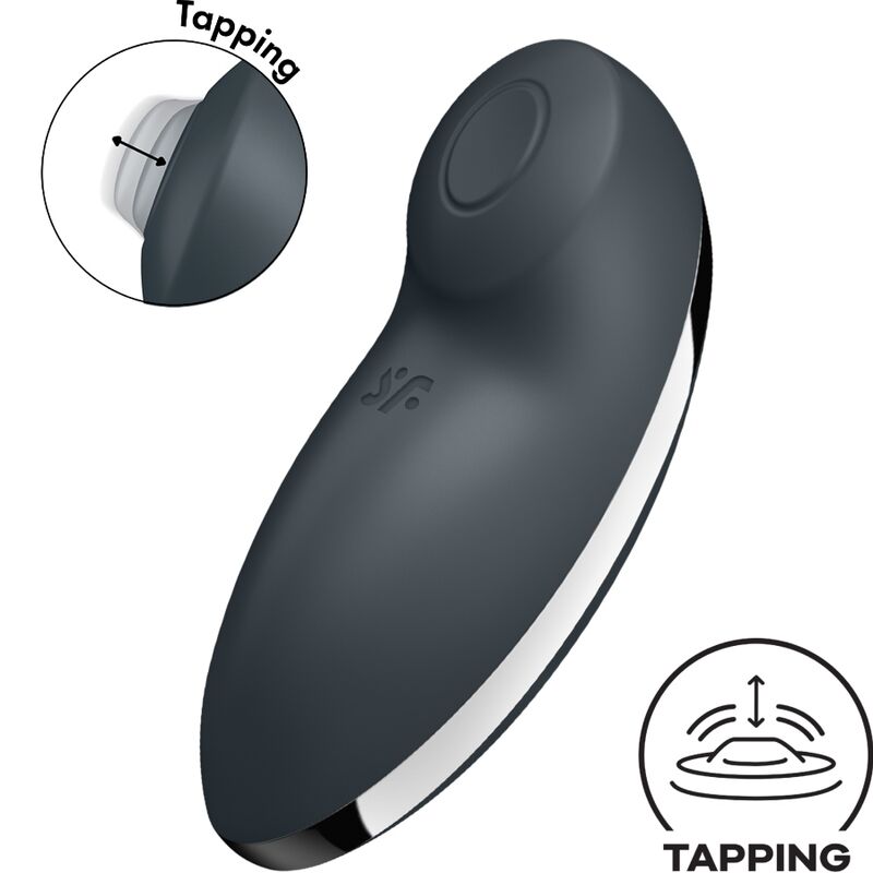 SATISFYER VIBRATOR Tap & Climax 2 Vibrateur & Stimulateur Gris — vue détaillée