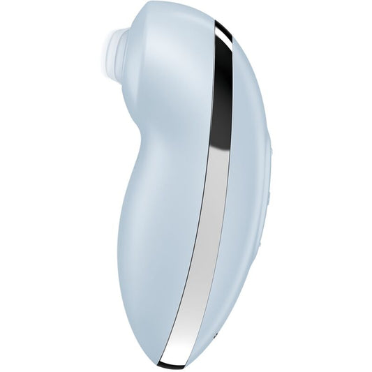 SATISFYER VIBRATOR Tap & Climax 2 Vibrateur & Stimulateur Bleu - Aura Intime