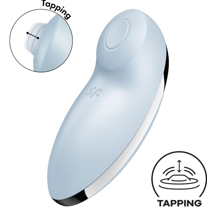 SATISFYER VIBRATOR Tap & Climax 2 Vibrateur & Stimulateur Bleu — vue détaillée