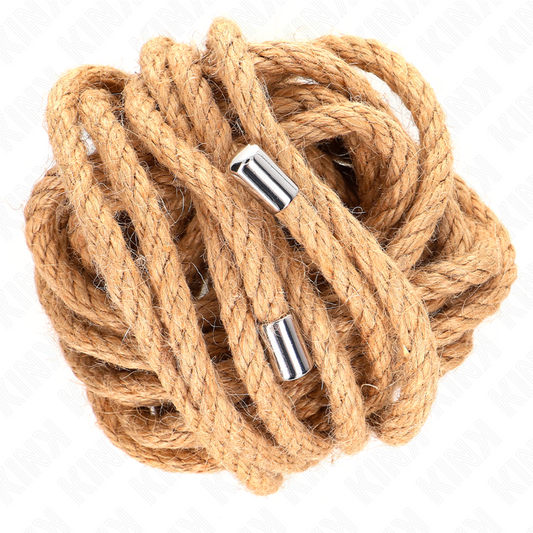 KINK ROPE ARTS Corde Chanvre Tête Métallique 5 Mètres - Aura Intime