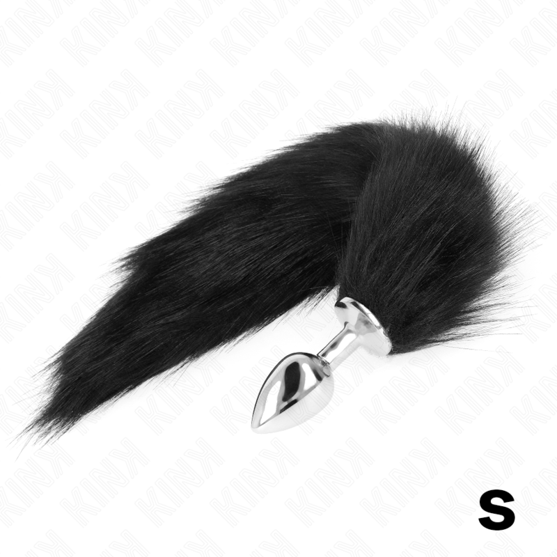 KINK PLEASURE PLUGS Plug Anal Taille S 7 X 3 Cm Queue Synthétique 40 Cm Noir — vue détaillée