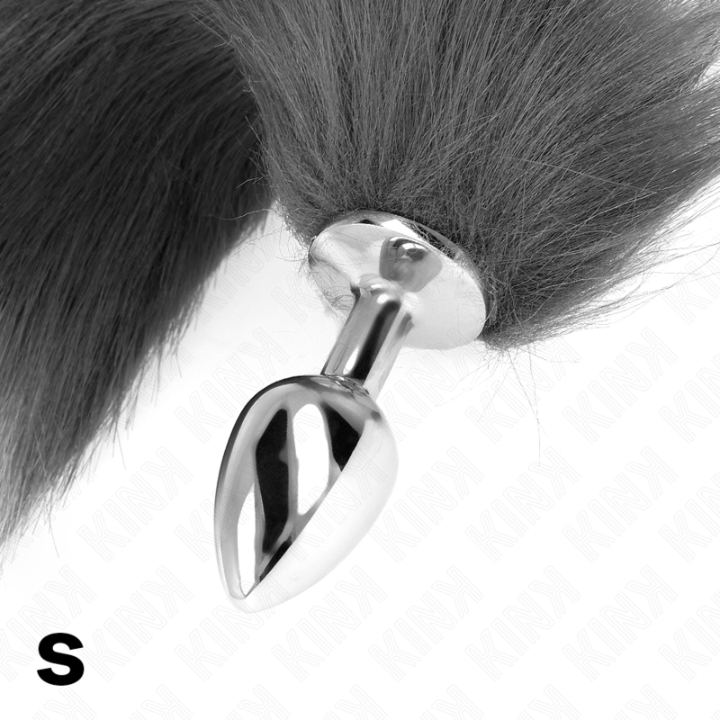 KINK PLEASURE PLUGS Plug Anal Taille S 7 X 3 Cm Queue Synthétique 40 Cm Gris ... — vue arrière