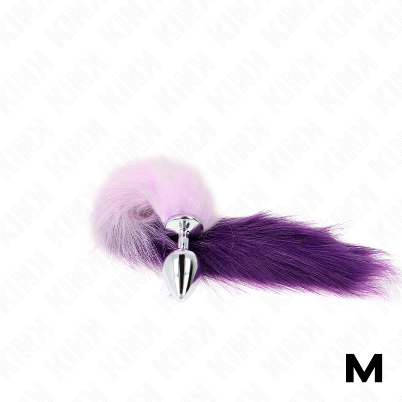 KINK PLEASURE PLUGS Plug Anal Taille M 8 X 3,5 Cm Queue Synthétique 40 Cm Violet — vue détaillée