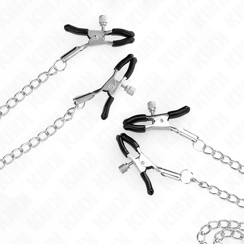 KINK NIPPLE GRIP 4 Pinces À Matelons Clito Réglables Argent - Aura Intime