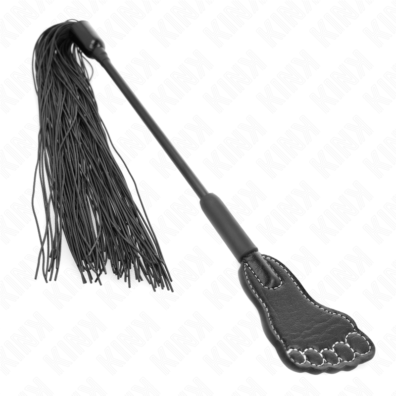 KINK IMPACT & TOUCH Pagaie Forme Pied Fouet À Gland 31 Cm — accessoires inclus