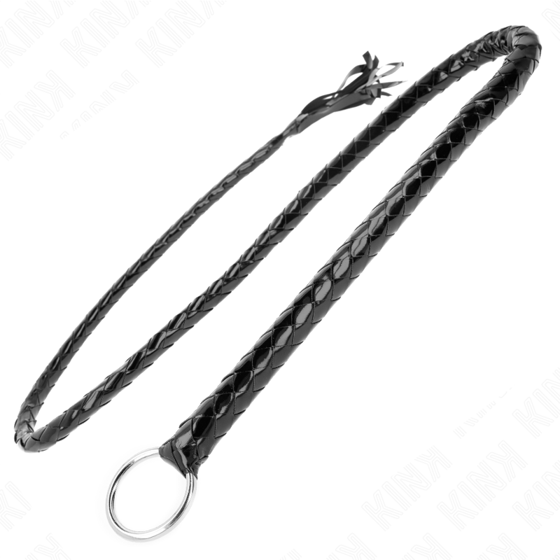 KINK IMPACT & TOUCH Fouet Long Pvc Brillant 138 Cm — accessoires inclus
