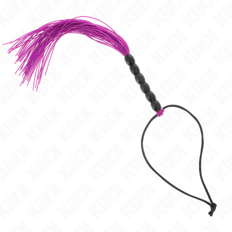 KINK IMPACT & TOUCH Mini Fouet Silicone 6 Billes Violes 26 Cm — vue détaillée