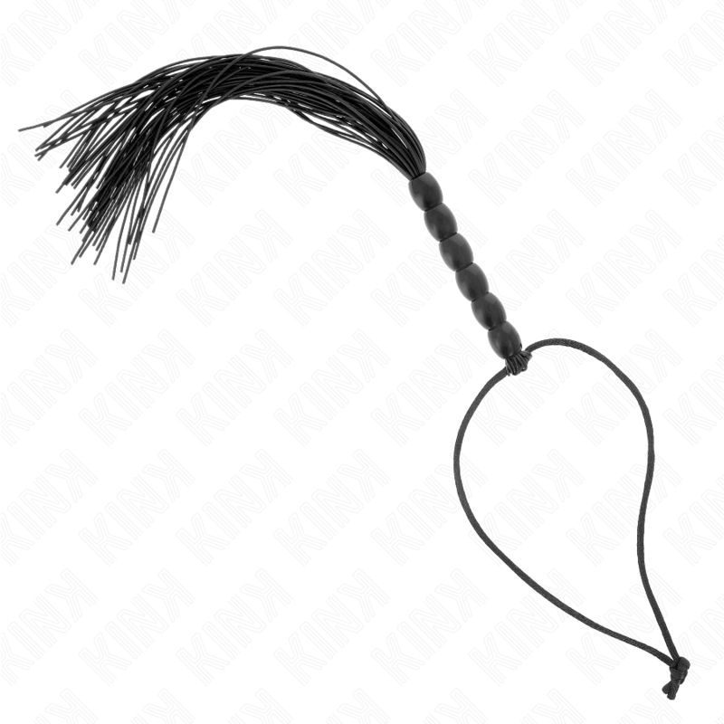 KINK IMPACT & TOUCH Mini Fouet Silicone 6 Billes Noires 26 Cm — vue détaillée