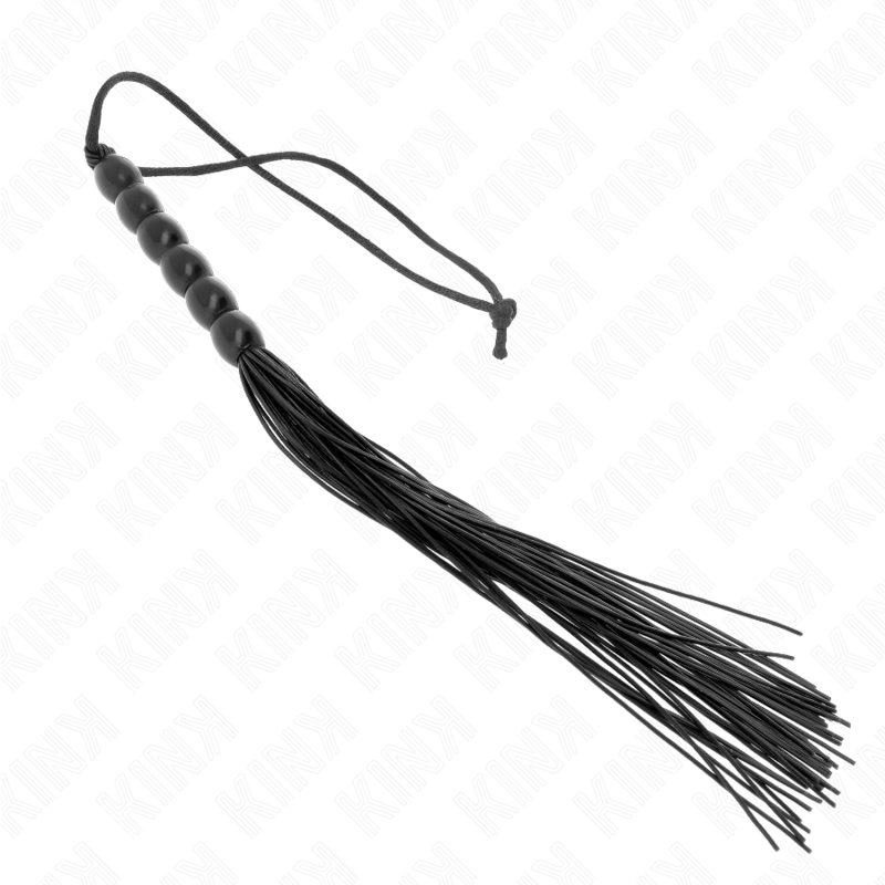 KINK IMPACT & TOUCH Mini Fouet Silicone 6 Billes Noires 26 Cm — vue arrière