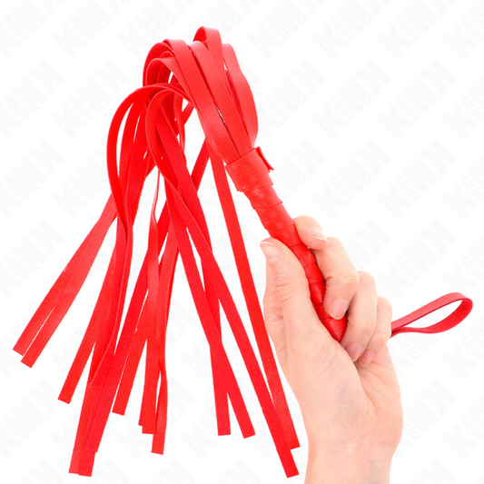KINK IMPACT & TOUCH Fouet Simple Rouge 45 Cm - Aura Intime