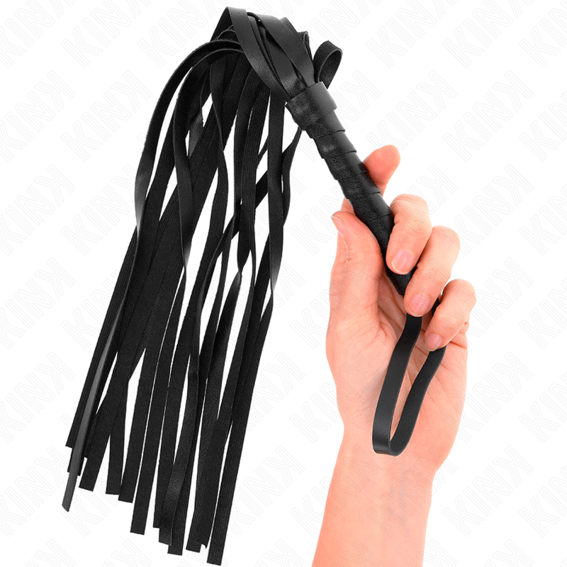 KINK IMPACT & TOUCH Fouet Simple Noir 45 Cm - Aura Intime