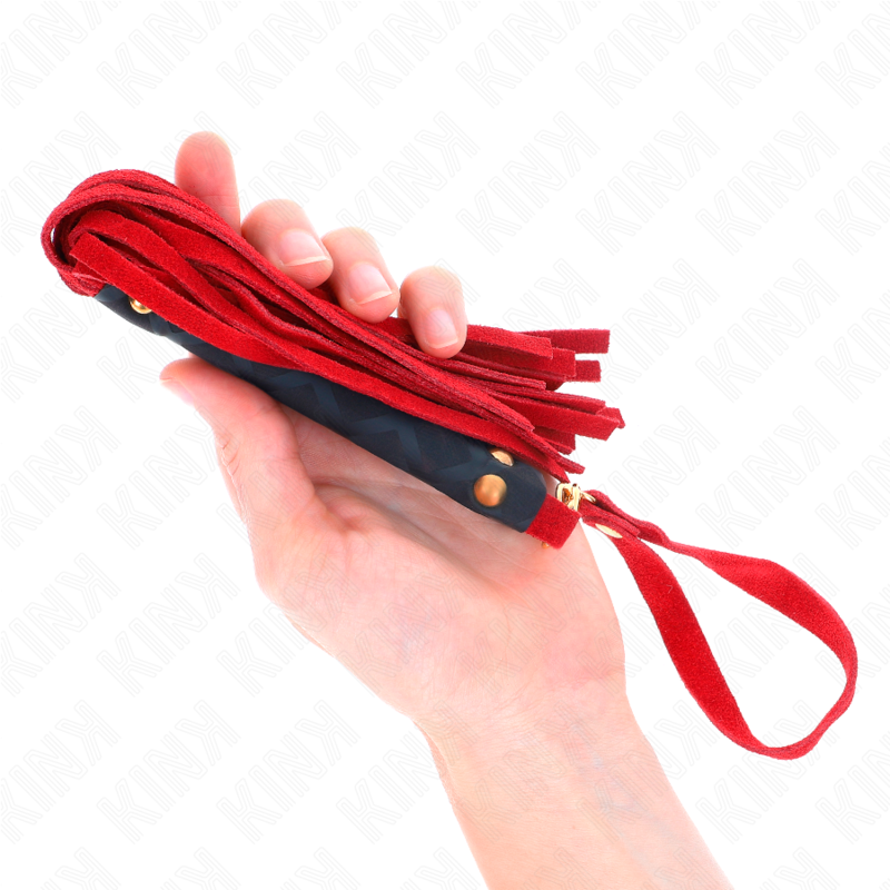 KINK IMPACT & TOUCH Mini Fouet Daim Rouge 30 Cm — vue alternative