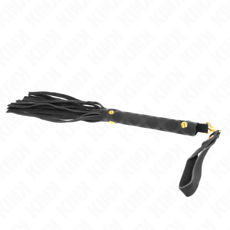 KINK IMPACT & TOUCH Mini Fouet Daim Noir 30 Cm — accessoires inclus
