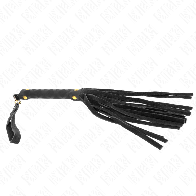 KINK IMPACT & TOUCH Mini Fouet Daim Noir 30 Cm — vue arrière