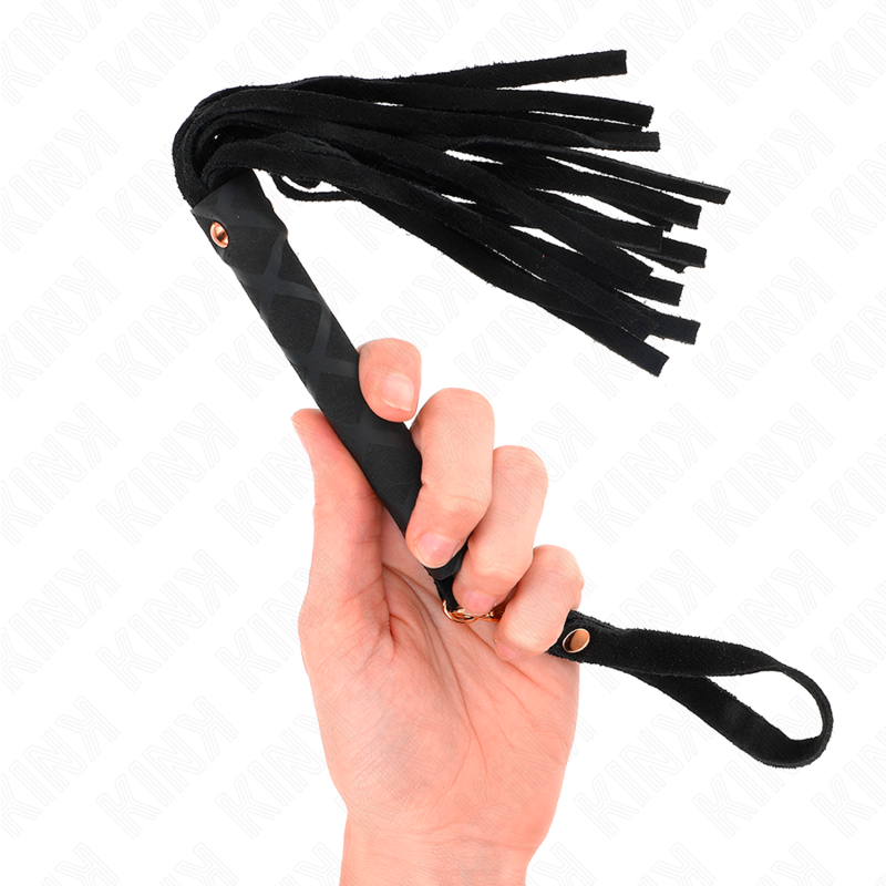 KINK IMPACT & TOUCH Mini Fouet Daim Noir 30 Cm — vue alternative