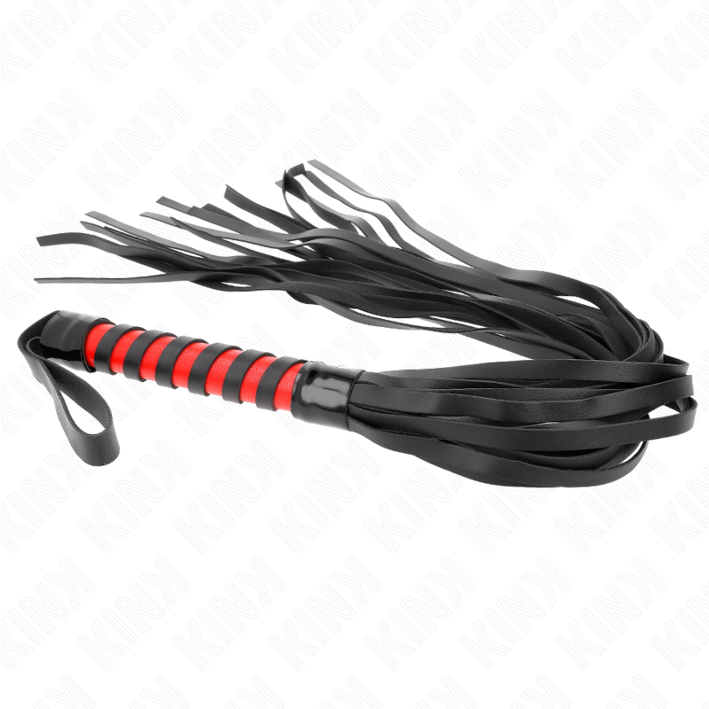 KINK IMPACT & TOUCH Fouet Long Rayé 70 Cm — accessoires inclus