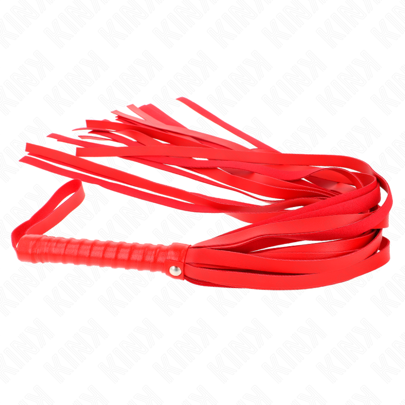 KINK IMPACT & TOUCH Fouet Rouge Manche Court Long Queue 70 Cm — accessoires inclus