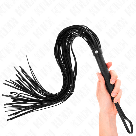 KINK IMPACT & TOUCH Fouet Pvc Souple Noir 70 Cm - Aura Intime