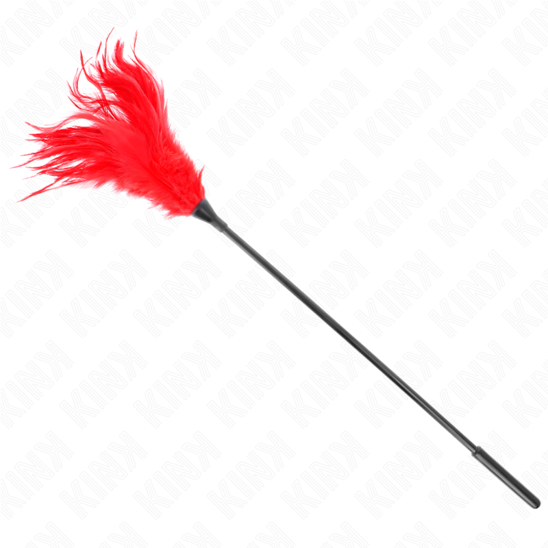 KINK IMPACT & TOUCH Plusieurs Plumes Chatouilles Rouges 45 Cm — vue détaillée