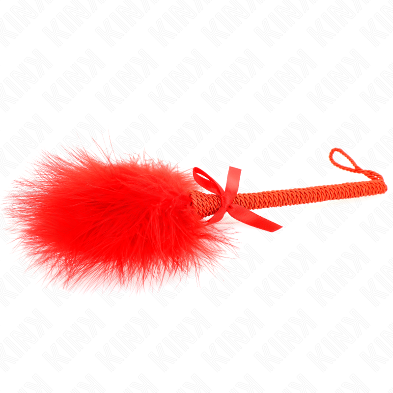 KINK IMPACT & TOUCH Baguette Corde Nylon Plumes Chatouillantes Noeud Rouge 25 Cm — vue arrière