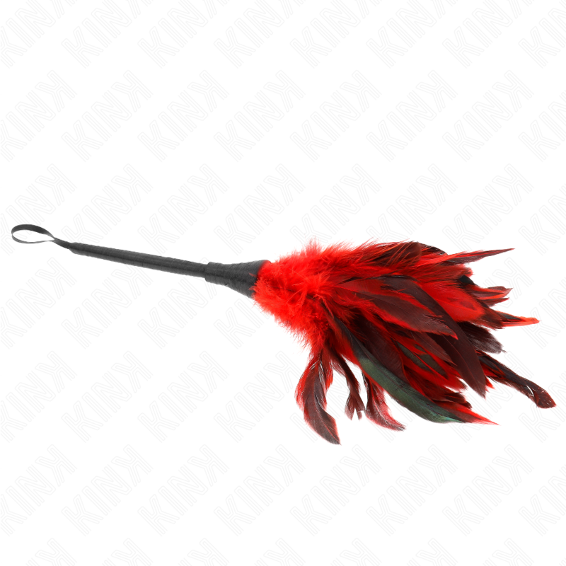 KINK IMPACT & TOUCH Plumes Poulet Tickle Forme Corne Rouge 36 Cm — vue arrière