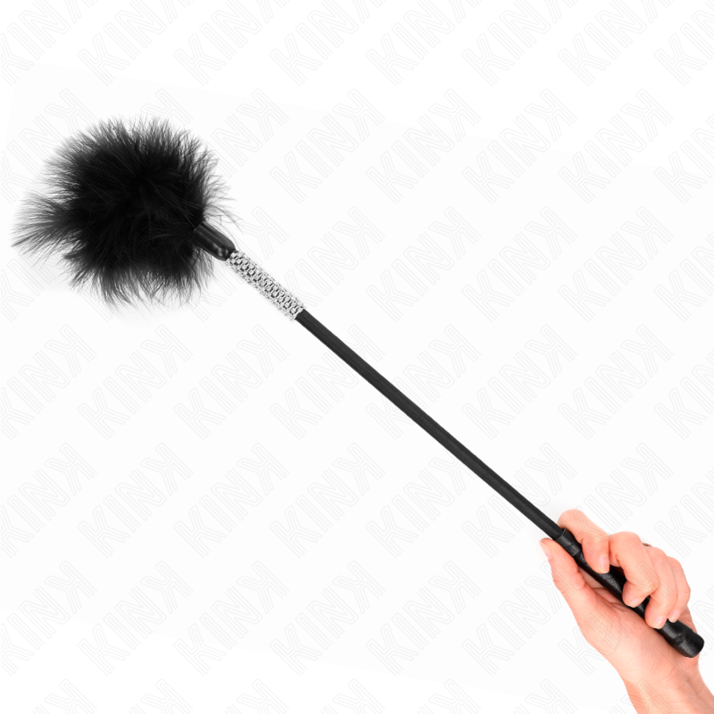 KINK IMPACT & TOUCH Plumes Chacouilles Manche Strass 50 Cm - Aura Intime