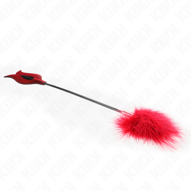 KINK IMPACT & TOUCH Plumes Chacouilles Palette Forme Rose 8 Cm — accessoires inclus