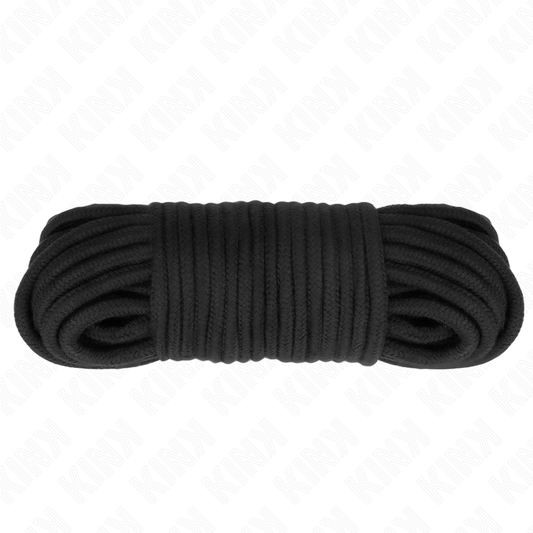 KINK ROPE ARTS Corde Coton 20 Mètres Noir - Aura Intime