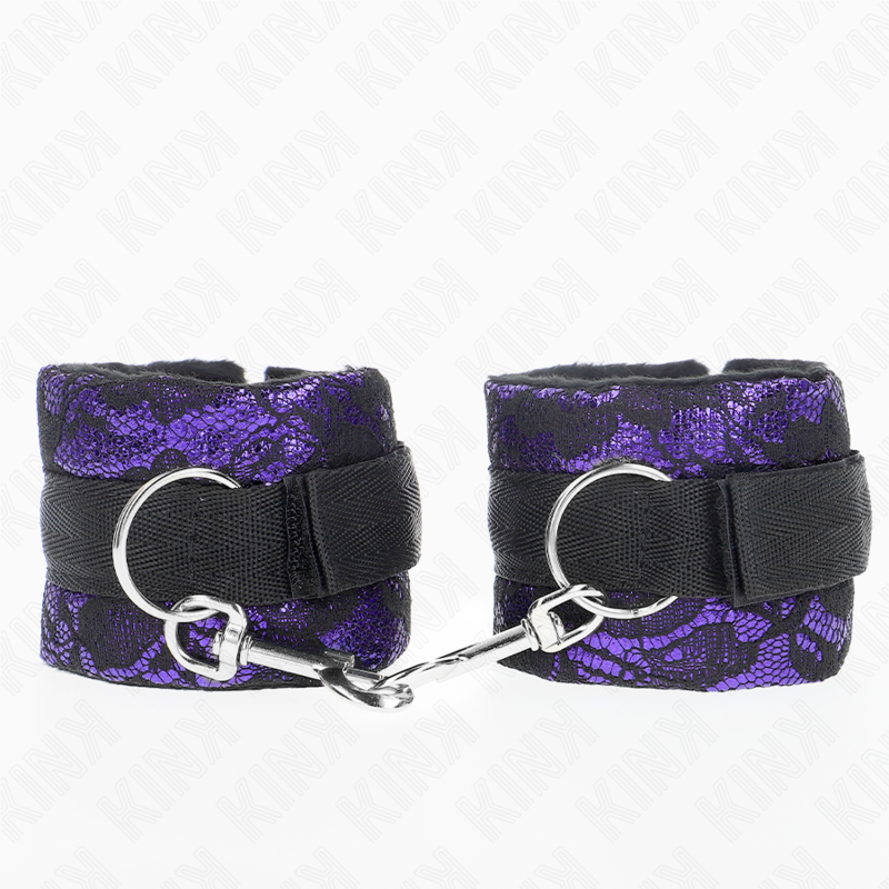 KINK WRIST RESTRAINT Attentes-Poignets Courtes Dentelle Velours Reliure Nylon ... — vue détaillée