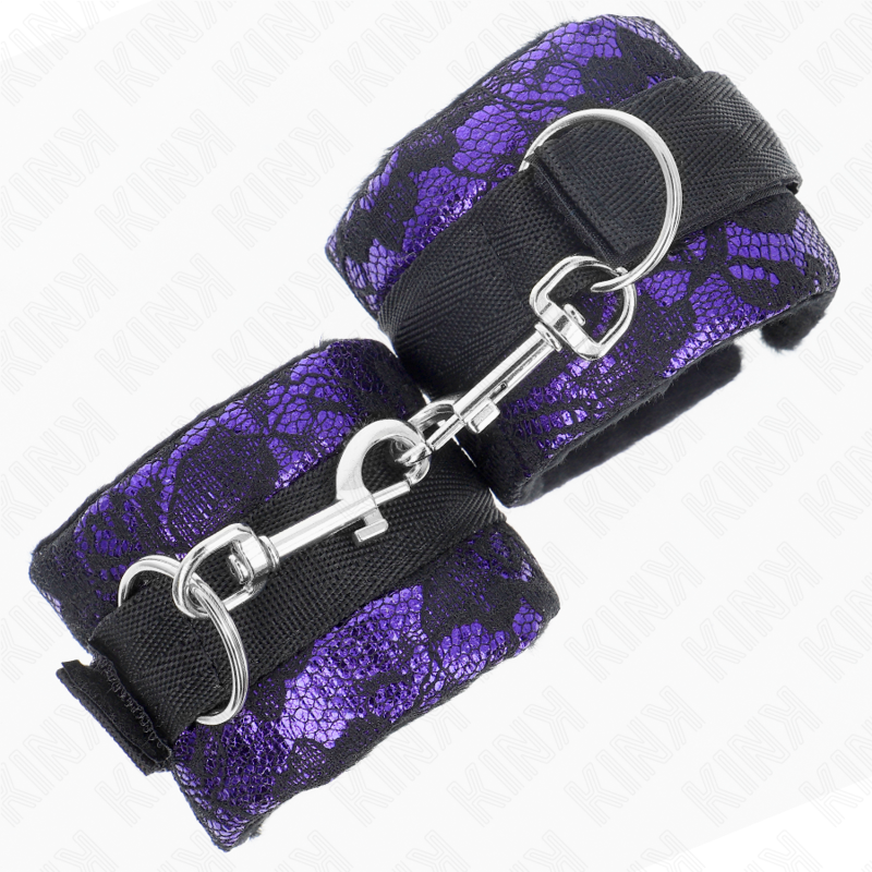 KINK WRIST RESTRAINT Attentes-Poignets Courtes Dentelle Velours Reliure Nylon ... — vue alternative