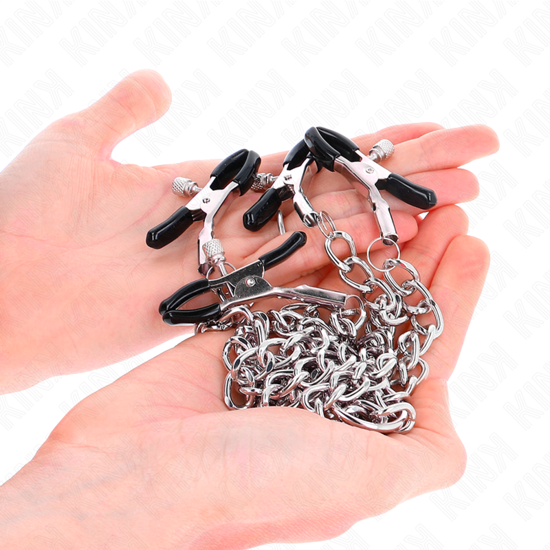 KINK NIPPLE GRIP 4 Pinces À Meton Chaîne 32 Cm Petites Chaînes 14 Cm — vue détaillée