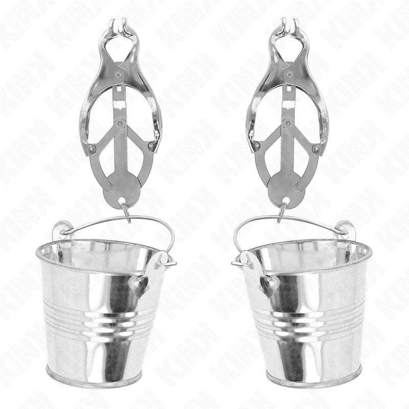 KINK NIPPLE GRIP Pinces À Seins Trèfle Japonais Seau Argent — vue détaillée