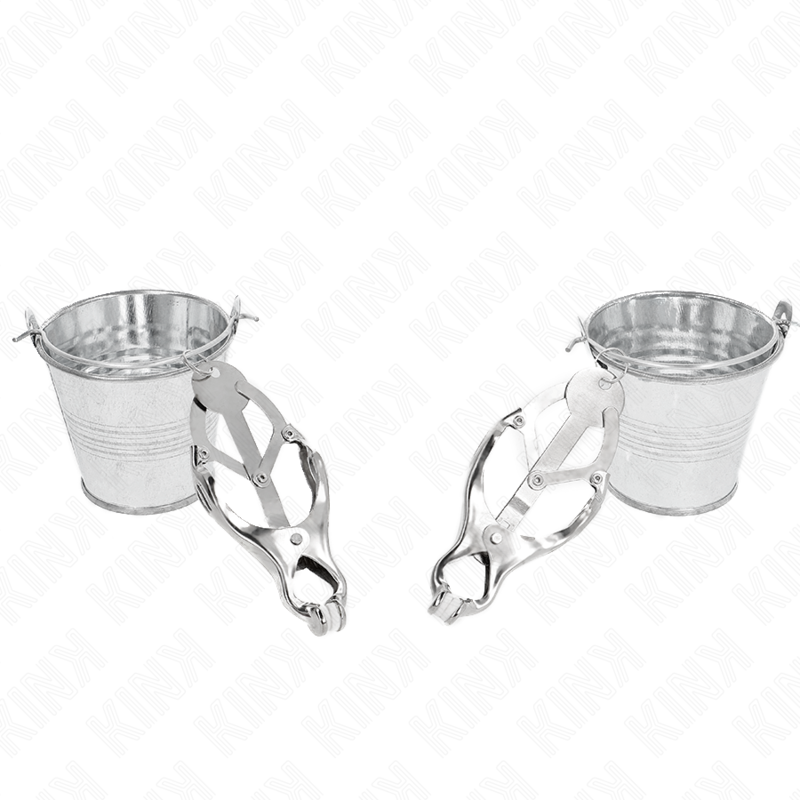 KINK NIPPLE GRIP Pinces À Seins Trèfle Japonais Seau Argent — vue alternative