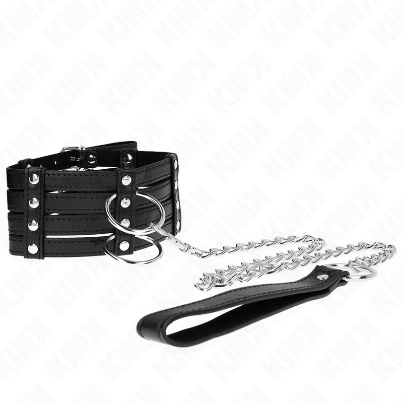 KINK COLLAR & GAG Collier Ceinture 65 Cm Sub Style Ajustable 35-51 Cm X 7 Cm — vue détaillée