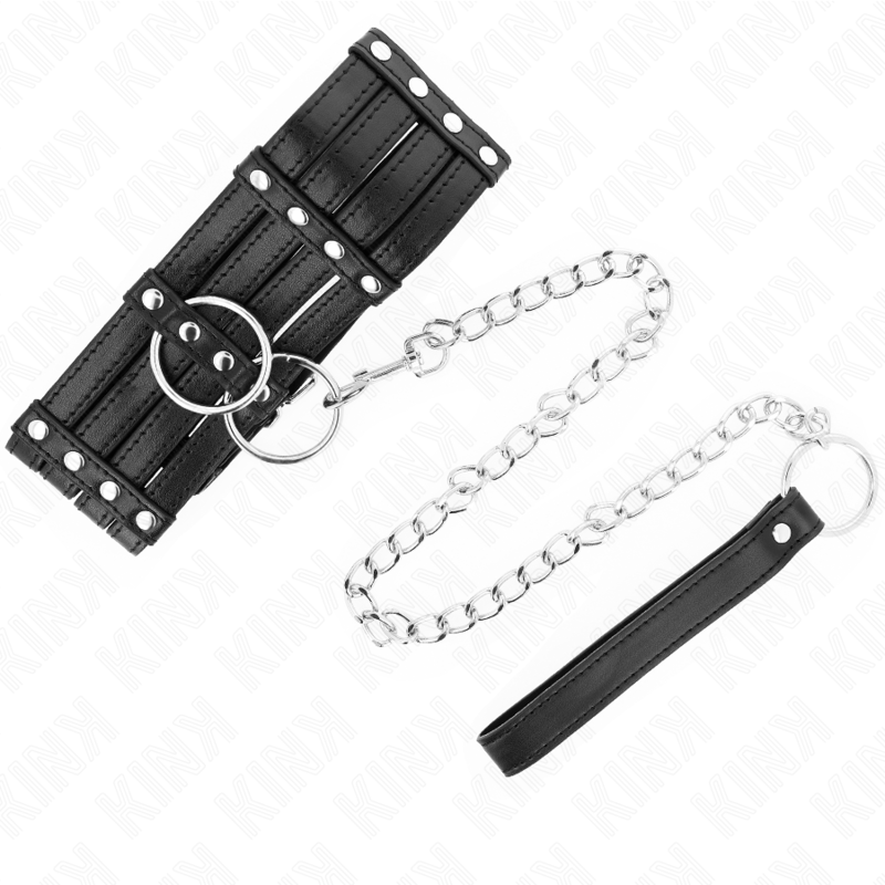 KINK COLLAR & GAG Collier Ceinture 65 Cm Sub Style Ajustable 35-51 Cm X 7 Cm — accessoires inclus