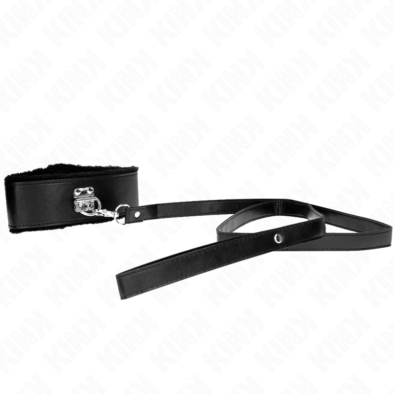 KINK COLLAR & GAG Collier Laisse 116 Cm Clous Argentés Modèle 4 Noir Ajusta... — vue arrière