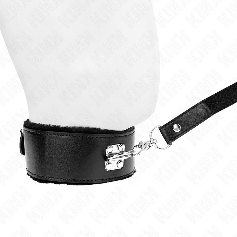 KINK COLLAR & GAG Collier Laisse 116 Cm Clous Argentés Modèle 4 Noir Ajusta... — vue alternative