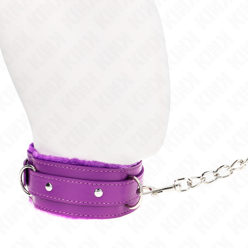 KINK COLLAR & GAG Collier Laisse 65 Cm Restrictions Violet 36-42 Cm X 5,5 Cm — vue arrière