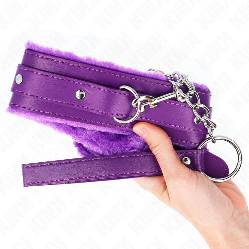 KINK COLLAR & GAG Collier Laisse 65 Cm Restrictions Violet 36-42 Cm X 5,5 Cm — vue alternative