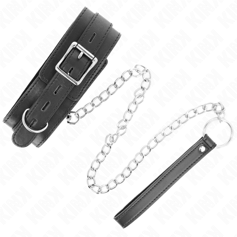 KINK COLLAR & GAG Collier Ceinture 65 Cm Sangle Noir 54 X 4,5 Cm — accessoires inclus