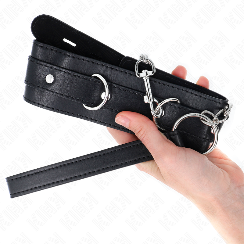 KINK COLLAR & GAG Collier Ceinture 65 Cm Sangle Noir 54 X 4,5 Cm — vue arrière