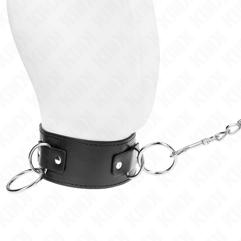 KINK COLLAR & GAG Collier Laisse 65 Cm 3 Anneaux Modèle 2 Réglable 36-43 Cm... — vue arrière
