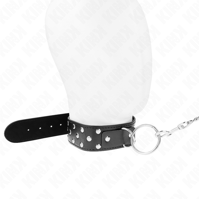 KINK COLLAR & GAG Collier Rivet Anneau Ceinture 65 Cm Noir Ajustable 36-50 ... — vue arrière