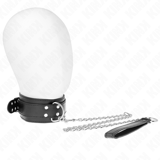 KINK COLLAR & GAG Collier Bracelet 65 Cm Boucles Argent Réglables 33-46 Cm ... - Aura Intime