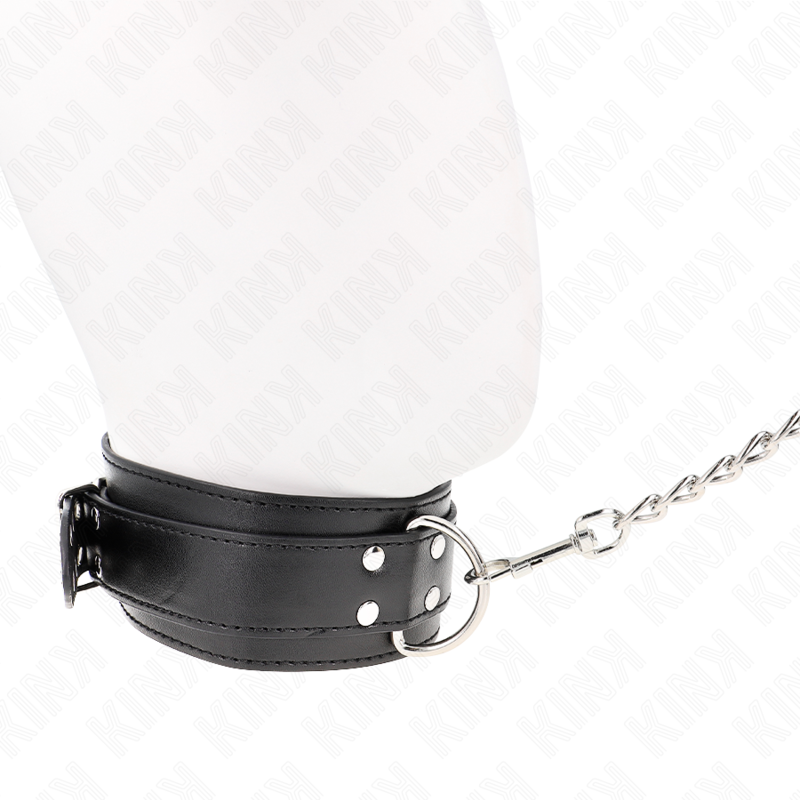 KINK COLLAR & GAG Collier Bracelet 65 Cm Boucles Argent Réglables 33-46 Cm ... — vue arrière